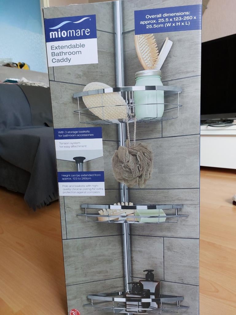 Miomare uitschuifbare badkamer caddy, Huis en Inrichting, Badkamer | Badtextiel en Accessoires, Ophalen of Verzenden