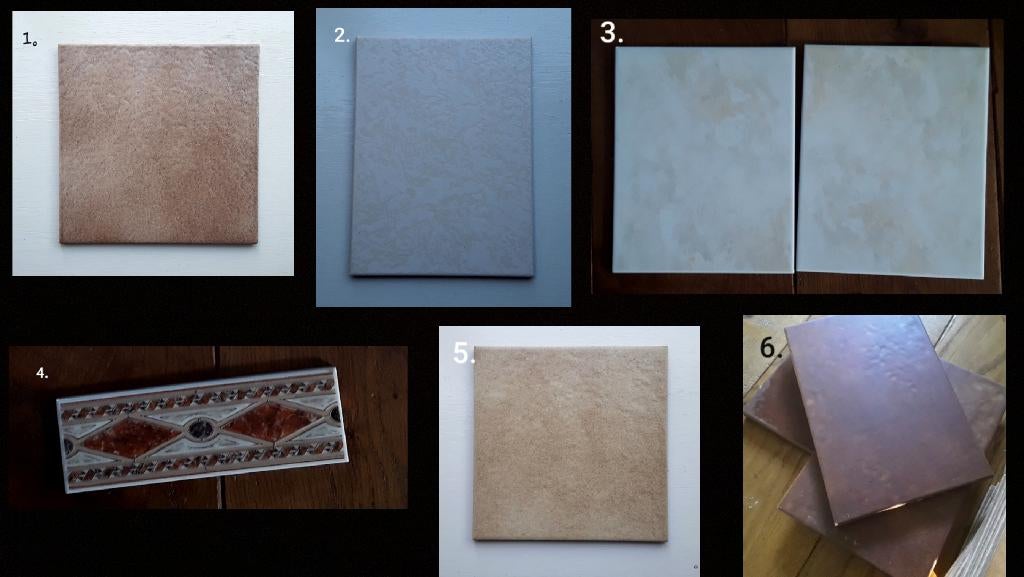 Restanten wandtegels, vloertegels, vensterbanktegels, Keramiek, Nieuw, Ophalen of Verzenden, Minder dan 5 m²