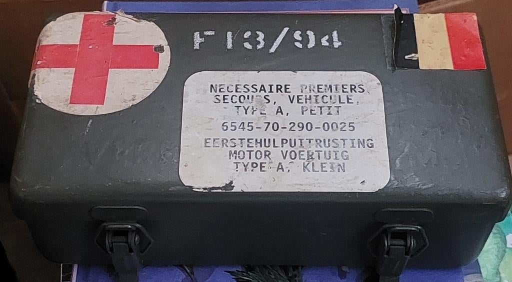 Vintage Belgische EHBO-doos voertuig, Type A, Klein, Ophalen of Verzenden