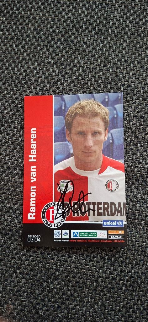 Spelerskaart met handtekening; Ramon van Haaren #2 Feyenoord, Ophalen of Verzenden, Nieuw, Feyenoord, Spelerskaart