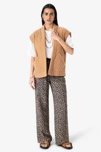 Bruine high waist wide leg broek leopard print Sissy boy, Maat 38/40 (M), Bruin, Ophalen of Verzenden, Zo goed als nieuw