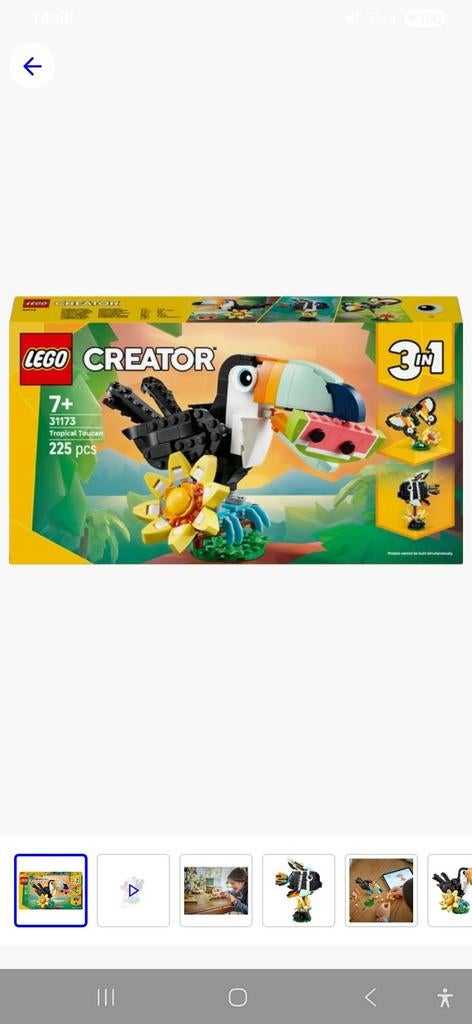 LEGO Creator 31173 Tropical Toucan nieuw in doos, Kinderen en Baby's, Speelgoed | Duplo en Lego, Ophalen