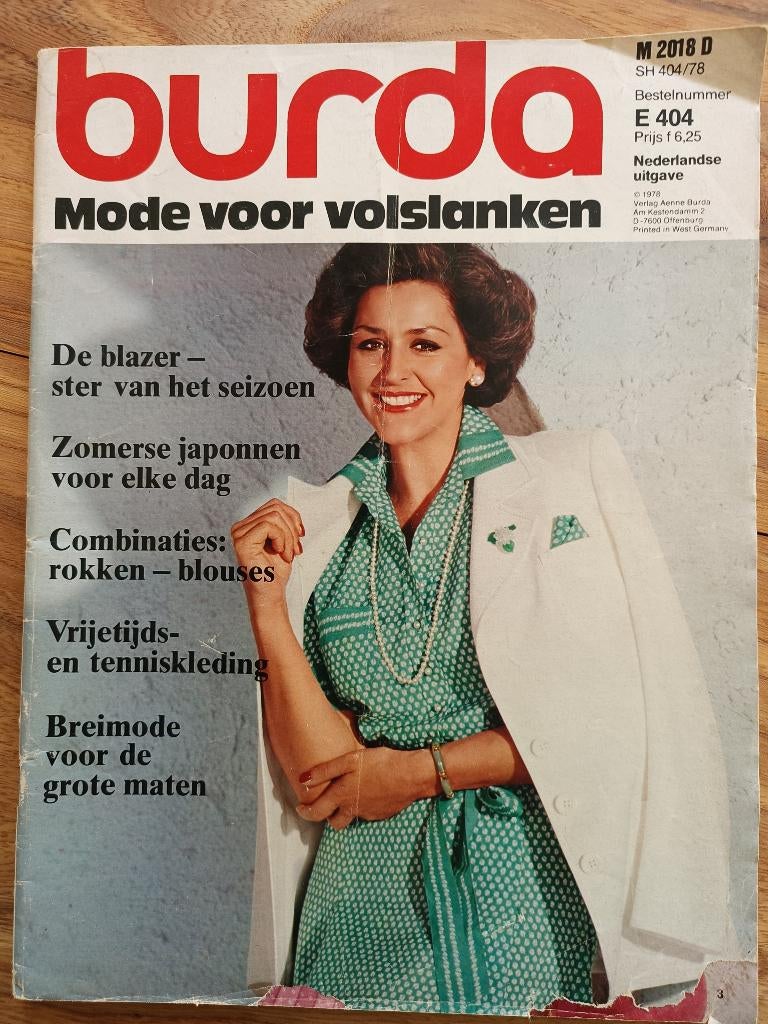 Burda mode voor volslanken 1978 vintage mode, Hobby en Vrije tijd, Kledingpatronen, Ophalen of Verzenden, Zo goed als nieuw, Vrouw