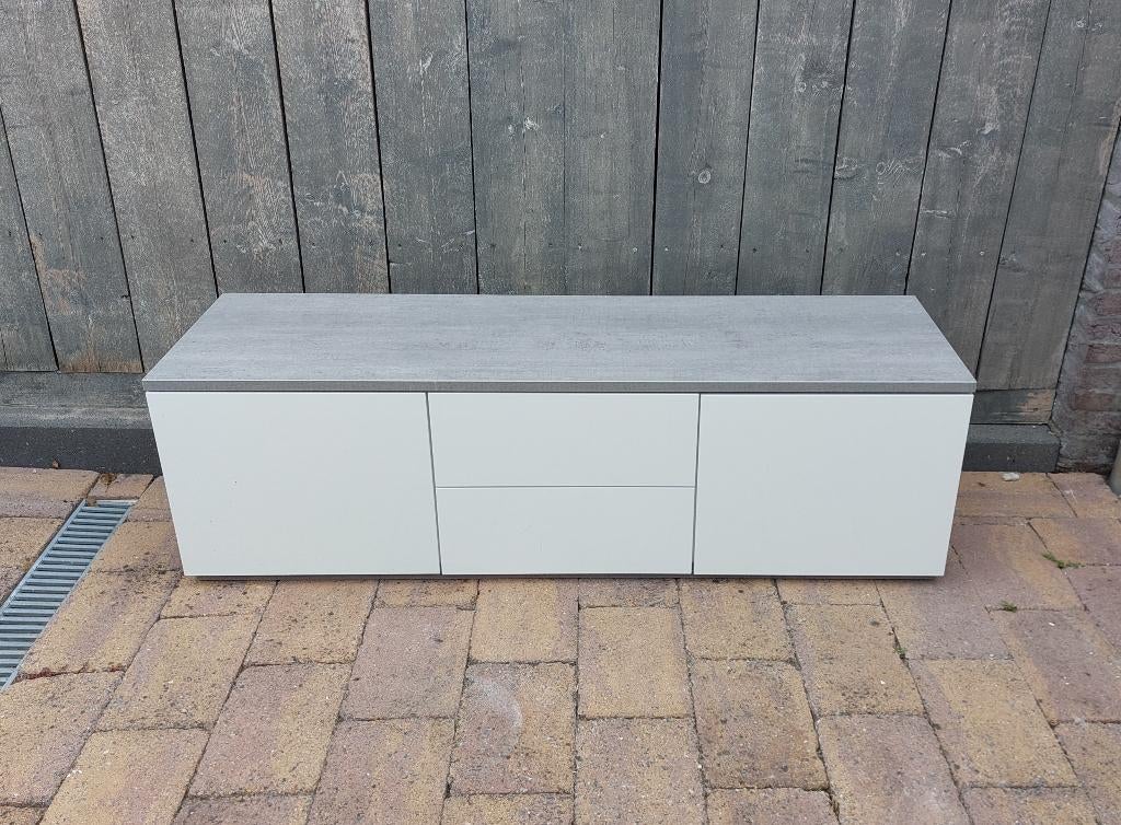Stijlvol grijs TV-meubel van JYSK – als nieuw!, Ophalen, 100 tot 150 cm, Minder dan 100 cm, 25 tot 50 cm