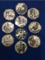 Marvel zilver 1 oz 9999 Tuvalu spiderman Captain America, Ophalen of Verzenden, Zilver