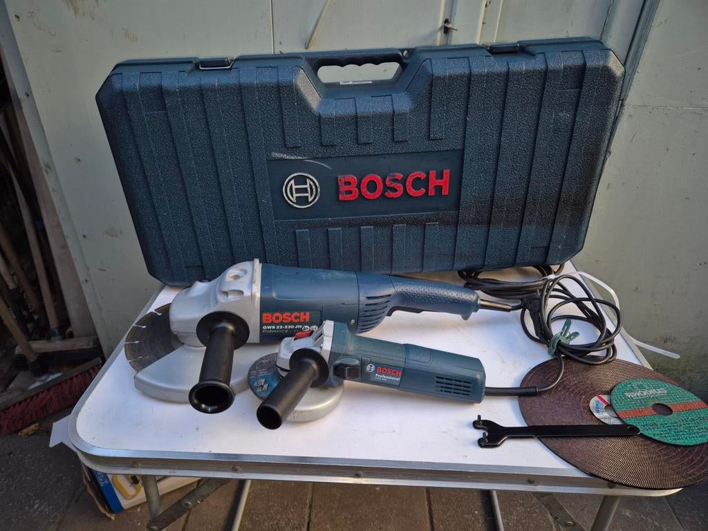 Bosch Haakse Slijpers Set: GWS 22-230 JH & GWS 7-115 E, Ophalen