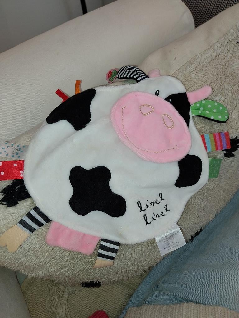 Label label koe knuffeldoekje, Ophalen of Verzenden, Zo goed als nieuw
