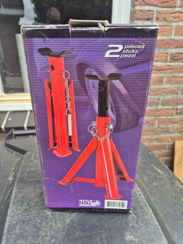 2 stuks assteunen - 2 ton - In hoogte verstelbaar, Auto diversen, Krikken, Ophalen of Verzenden, Nieuw, Manueel, Schaarkrik
