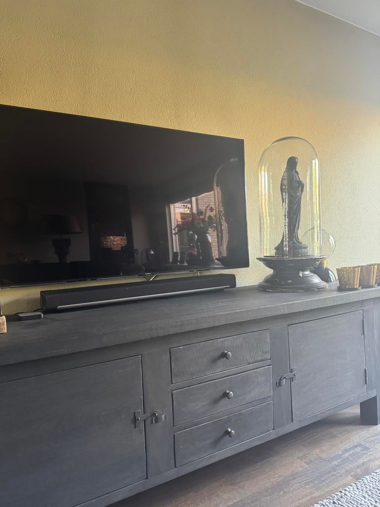HOFFZ dressoir SABU, zwart, uniek, Ophalen, Gebruikt, 200 cm of meer, Landelijk, stoer, sober chique