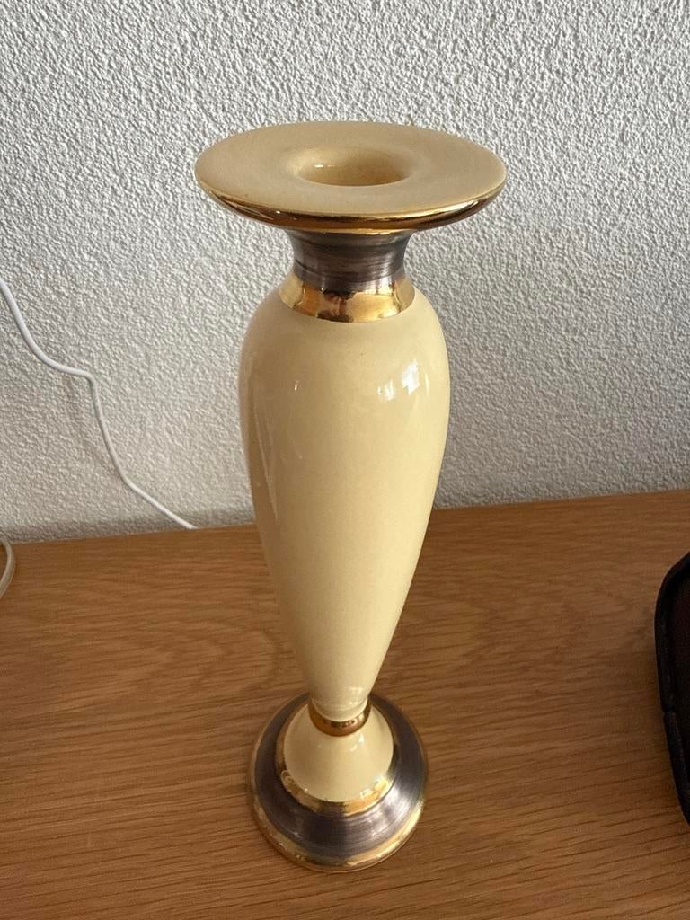 BOSA vaas, handgedecoreerd met 24 Kt goud, Antiek en Kunst, Ophalen