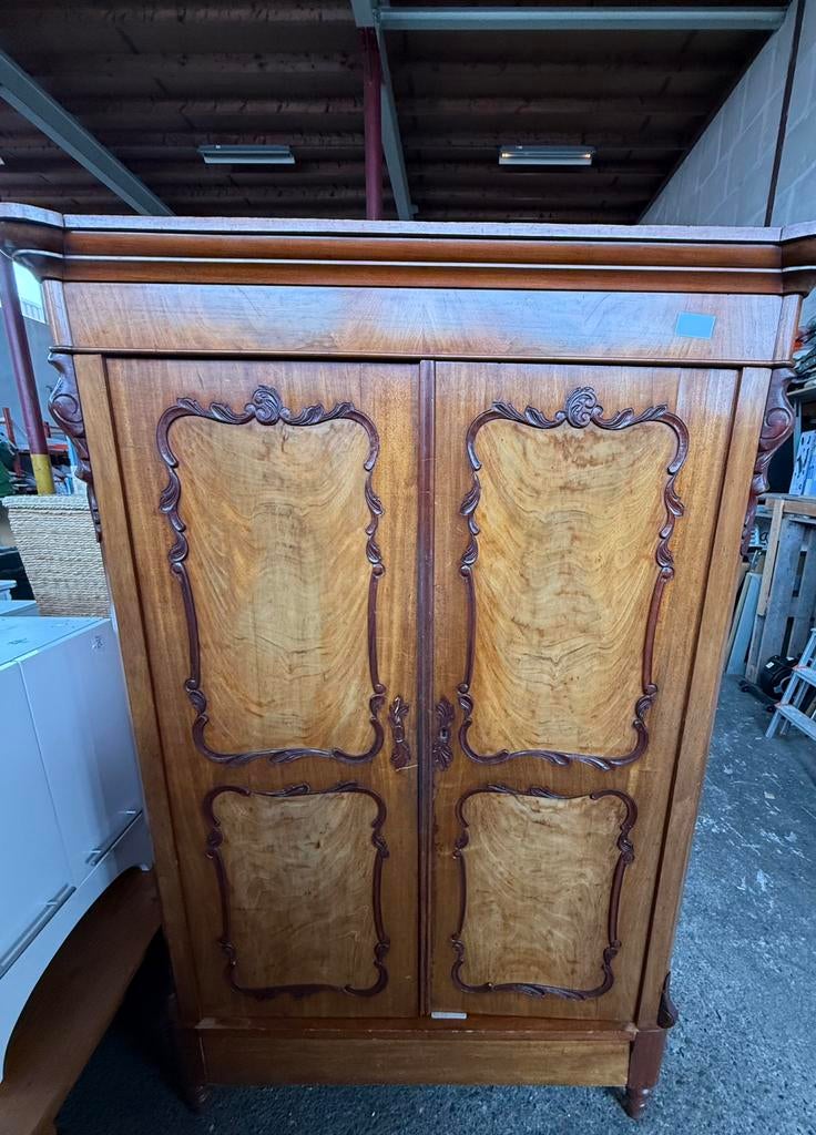 Antieke mahonie kast Biedermeier stijl, Antiek en Kunst, Antiek | Meubels | Kasten, Ophalen