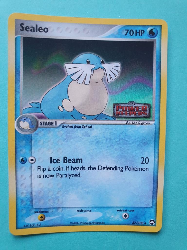 Sealeo 37/108 ex power keepers holo pokemon kaart, Ophalen of Verzenden, Zo goed als nieuw