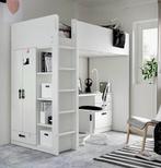 SMÅSTAD Hoogslaper met Opbergkast en Deuren - Zeer Goed, Ophalen, Zo goed als nieuw, Hoogslaper