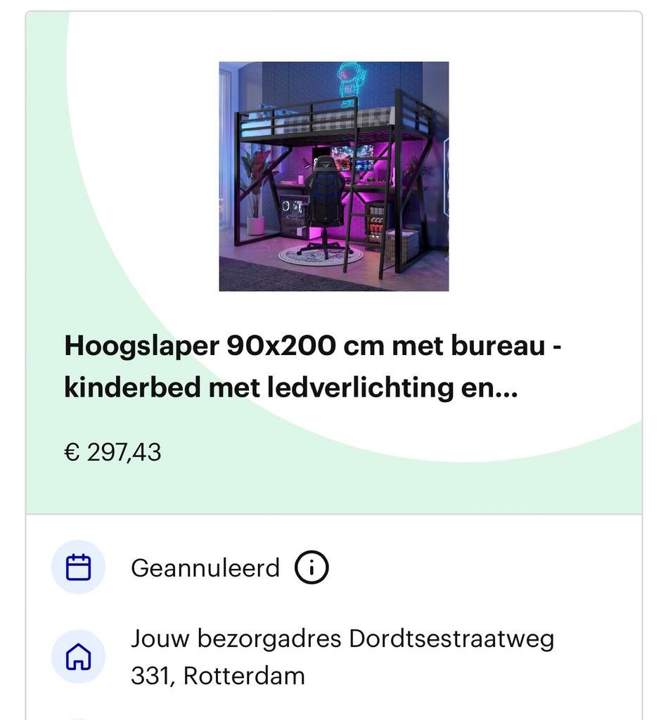 Spinter Nieuwe Hoogslaper te koop alles in doos verpakt, Ophalen, Nieuw, Hoogslaper