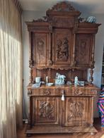 Prachtige antieke jachtkast met gedetailleerd houtsnijwerk, Antiek en Kunst, Antiek | Meubels | Kasten, Ophalen of Verzenden