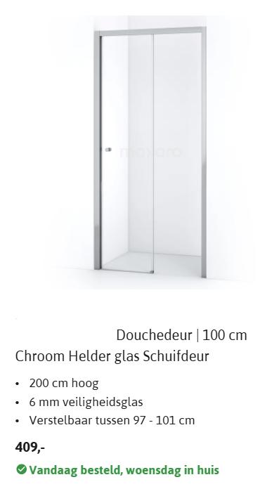 Douchedeur nieuw in doos, Ophalen, Nieuw, Glas, Douche
