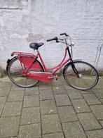 Klassieke rode omafiets met handremmen, 53 tot 56 cm, Ophalen of Verzenden, Gebruikt, Handrem