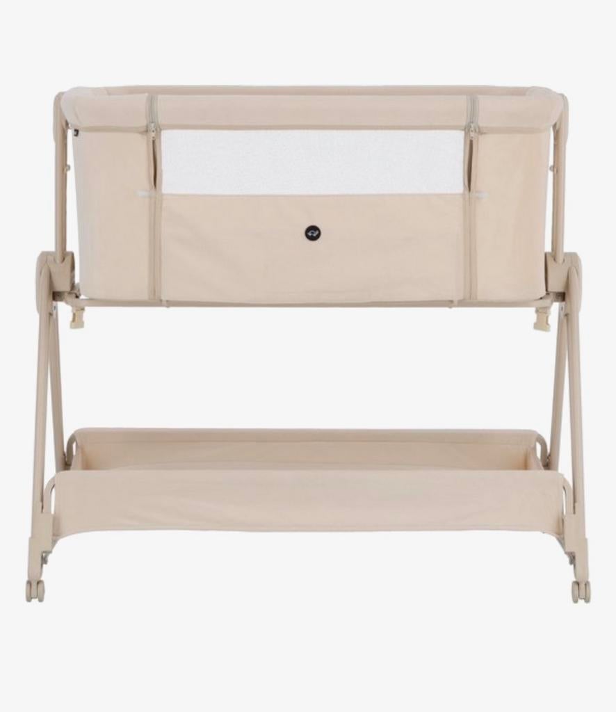 Co sleeper wieg puck beige velvet matrasje, Ophalen, Zo goed als nieuw, Wieg