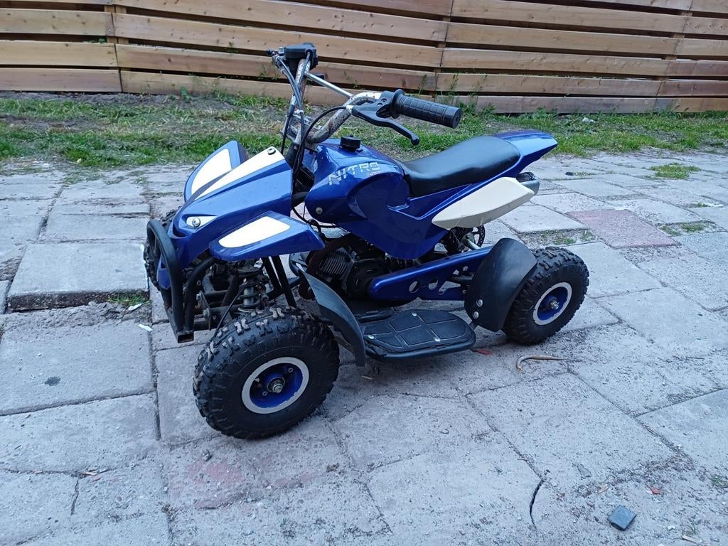 Stoere Nitro Kinderquad 49cc benzine, Fietsen en Brommers, Minibikes, Midibikes en Pitbikes, Ophalen