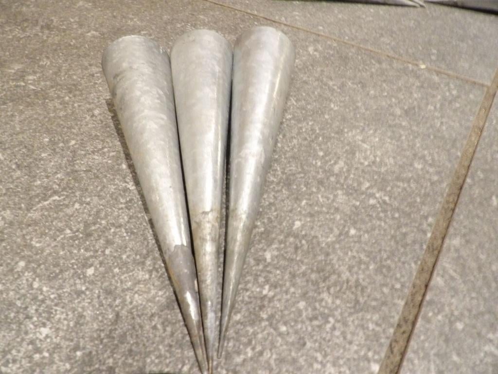 3 grijze stekers voor waxine lichtje voor kerst 20 cm, Ophalen of Verzenden, Gebruikt