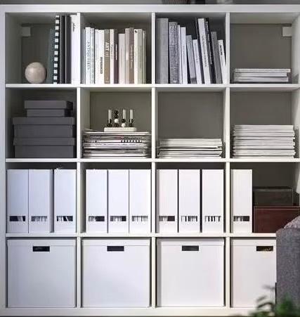 Ikea Kallax 16 vakken kast wit hoogglans 147x147 cm, Ophalen, 150 tot 200 cm, Zo goed als nieuw, Ikea Kallax hoogglans