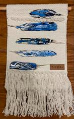 Wandkleed met handbeschilderde veren, Ophalen of Verzenden, Gebruikt