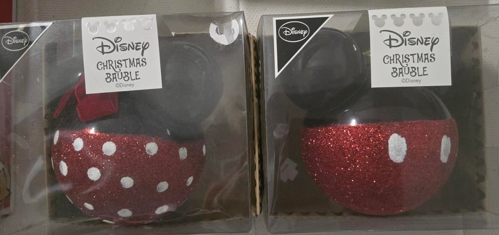 Disney Mickey & Minnie Mouse kerstballen, Ophalen of Verzenden