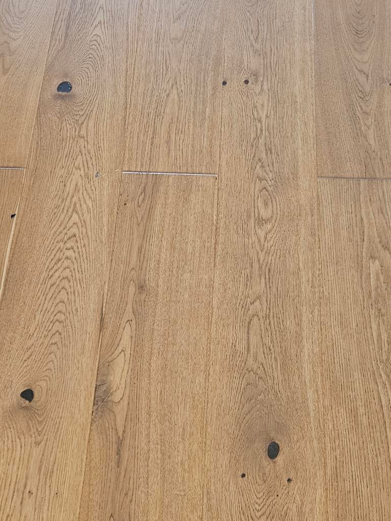 Barlinek toffee grande multiplank toplaag eiken ca.70m2, Parket, Gebruikt, Bruin, Ophalen of Verzenden