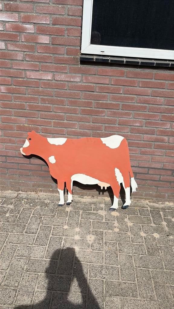 Metalen koe wandbord, Ophalen, Nieuw, Spatbord