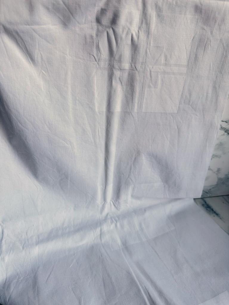 Damast stof voor tafelkleed of servetten, Overige materialen, Gebruikt, Wit, 200 cm of meer