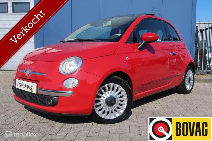Fiat 500 0.9 TwinAir Lounge PANODAK,CLIMACONTROL,BLUETOOTH, Auto's, Fiat, Bedrijf, ABS, Airbags, Airconditioning, Alarm, Bluetooth