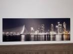 Canvas Rotterdamse Skyline 160x55cm -, 50 tot 75 cm, Nieuw, 125 cm of meer, Ophalen of Verzenden