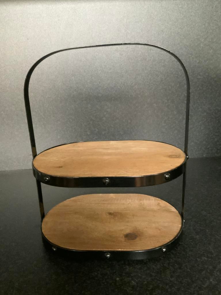 Etagère metaal/ hout, Ophalen, Zo goed als nieuw