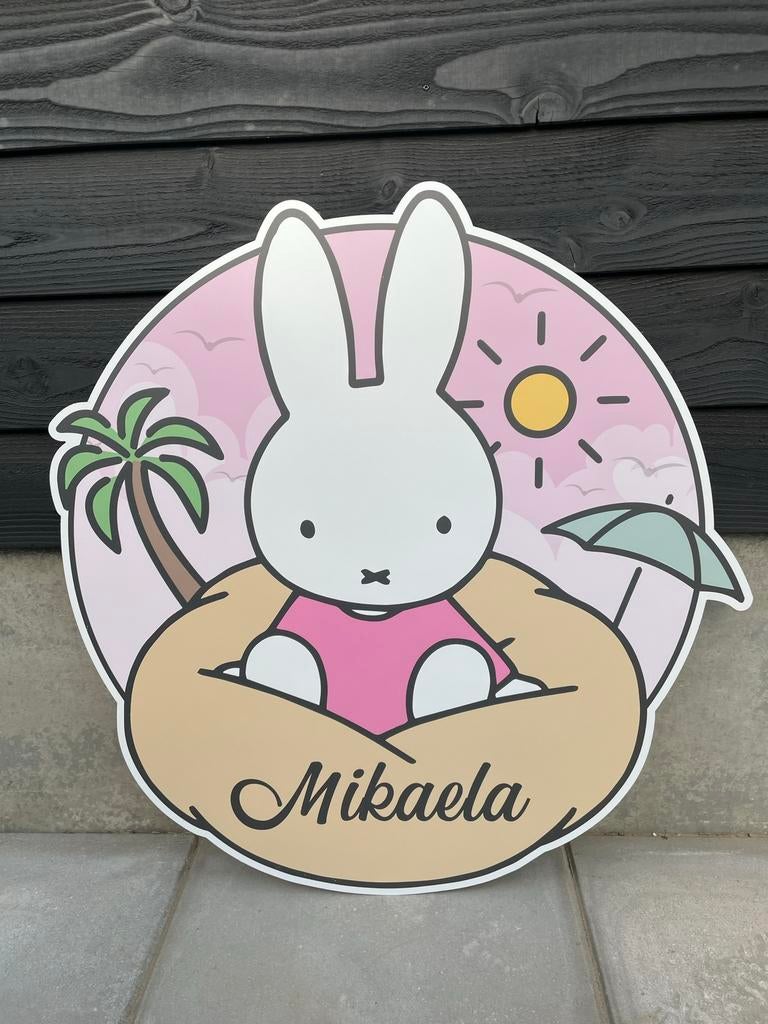 Geboortebord - Nijntje - te personaliseren met naam, Kinderen en Baby's, Kraamcadeaus en Geboorteborden, Ophalen of Verzenden