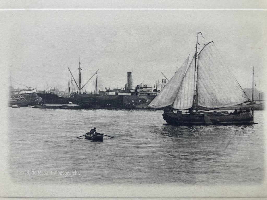 8 fotolitho's Rotterdam ca 1905 - Zeilboten, Leuvehaven etc, Verzamelen, Ophalen of Verzenden, Voor 1920, Zuid-Holland