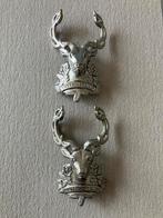 2x Vintage Hertenkop Matthiasbaude Broche/Speld, Ophalen, Gebruikt, Hert, Beeldje of Figuurtje