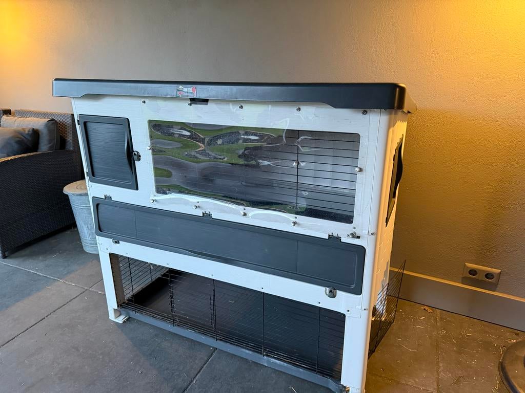 Mooie Ferplast Konijnenhok Grand Lodge, Dieren en Toebehoren, Knaagdieren en Konijnen | Hokken en Kooien, 110 cm of meer, Ophalen of Verzenden