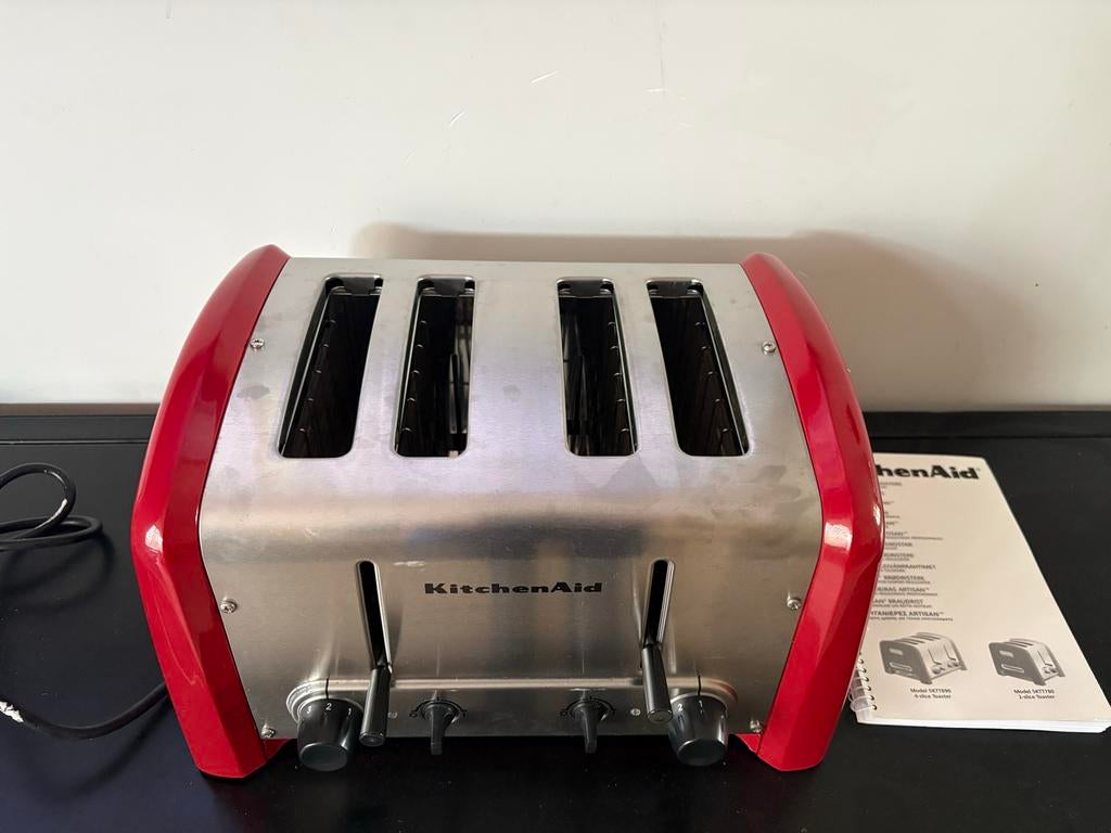 KitchenAid Artisan broodrooster rood 4 sleuven, Verzenden, Gebruikt