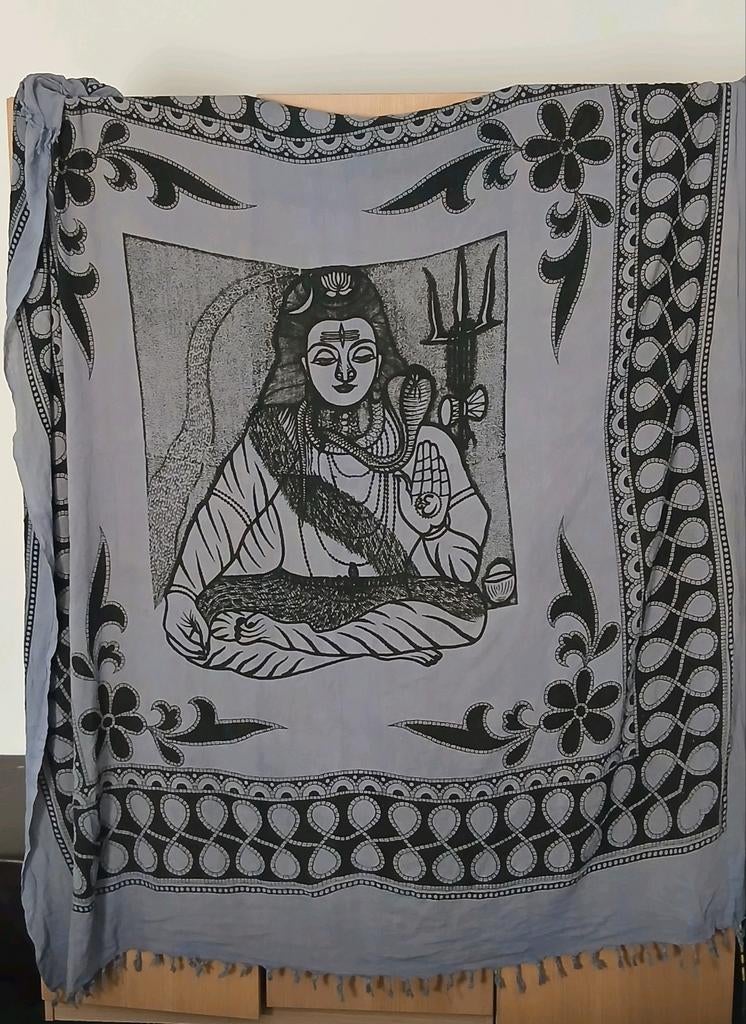 5x India Shiva Doek Ganesha Olifant Deken Pashmina Sjaal, Antiek en Kunst, Ophalen of Verzenden