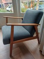 IKEA EKENASET fauteuil met houten frame en stoffen bekleding, Ophalen, Gebruikt, Vintage, Mid-century modern, Stof