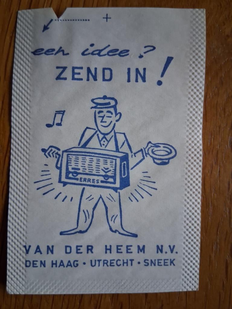 Suikerzakje #619 Van der Heem Den Haag Utrecht Sneek, Verzamelen, Verzenden, Nederland