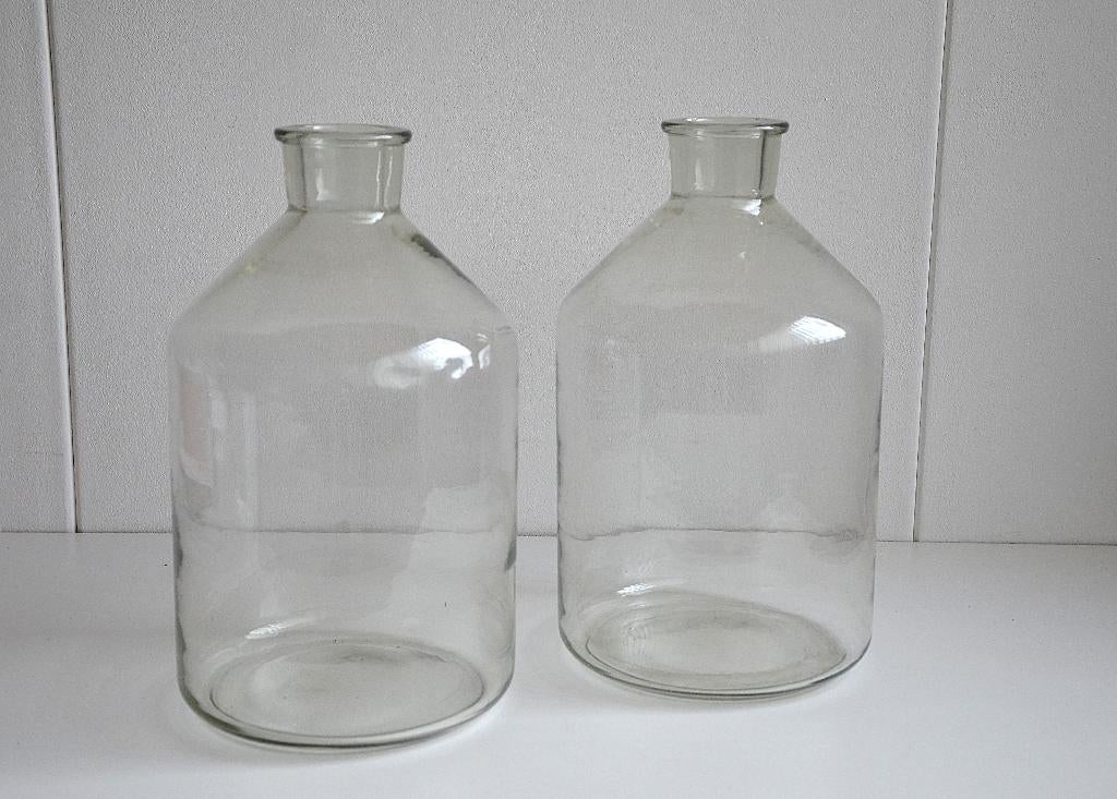Gistfles / Fles voor decoratie. 2 stuks, Ophalen, Gebruikt, Overige kleuren, Glas