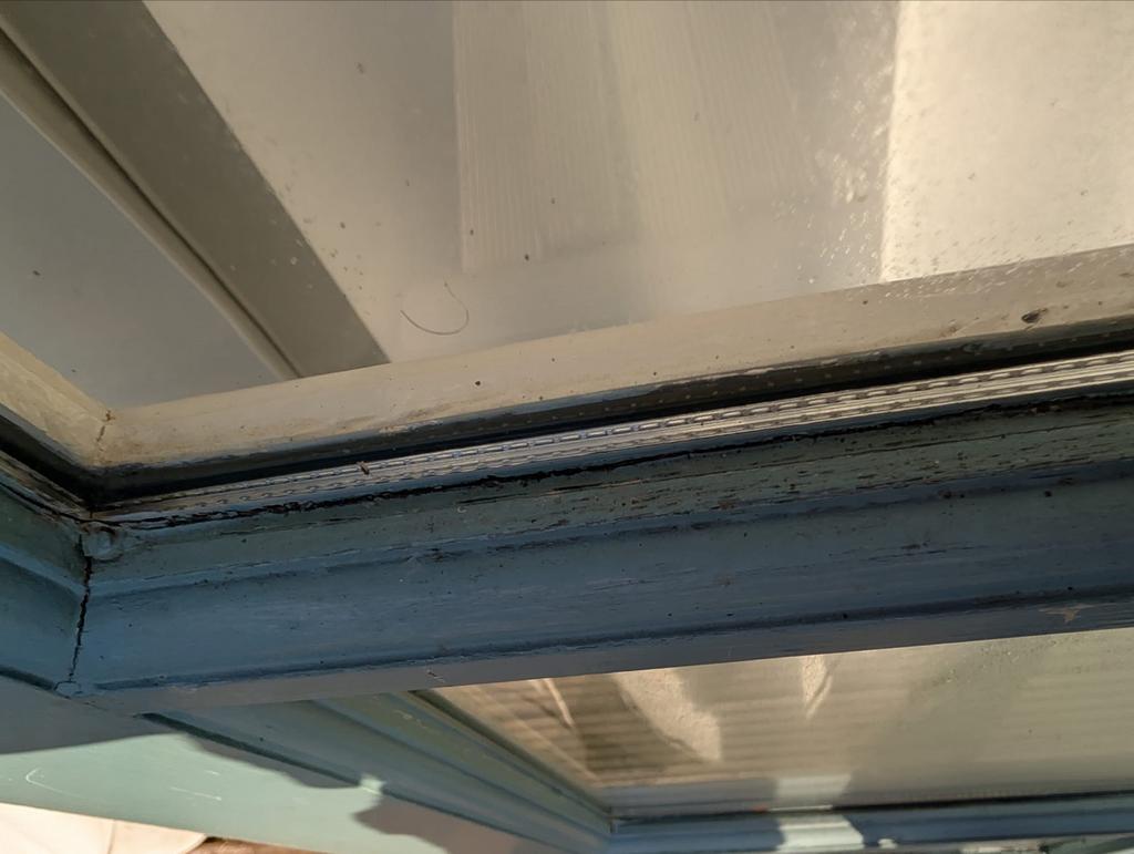 Hardhouten pui met dubbel glas, Gevelraam of Ruit, Gebruikt, Dubbelglas, 160 cm of meer