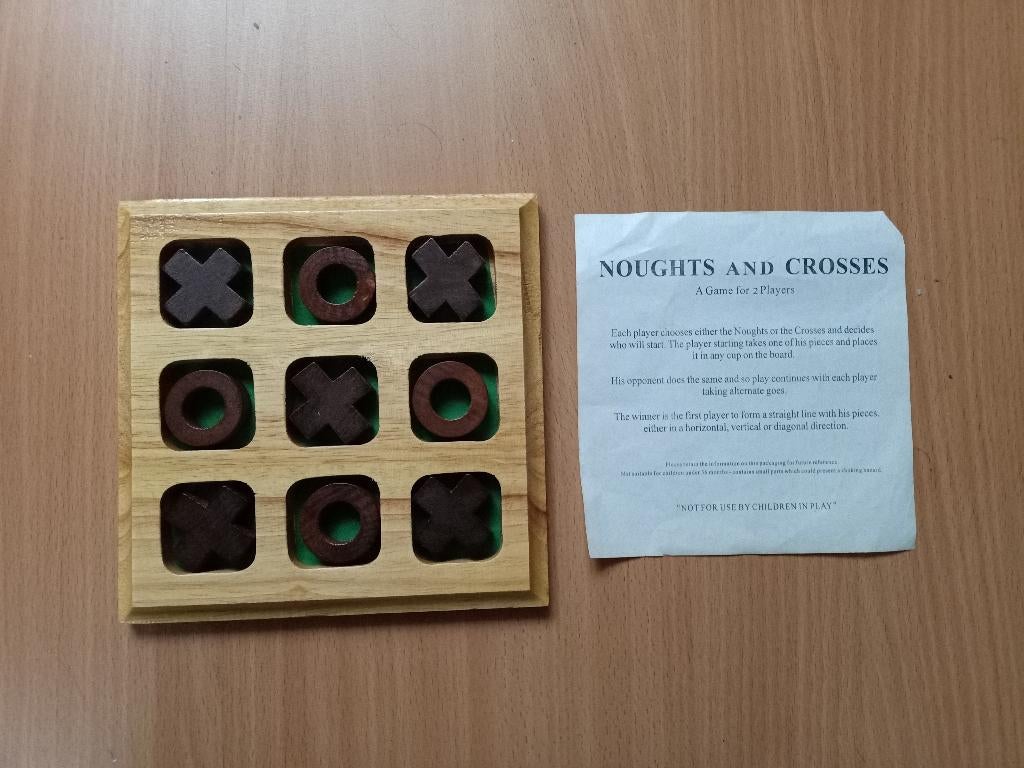 spel boter, kaas en eieren van hout, Een of twee spelers, Ophalen, Zo goed als nieuw