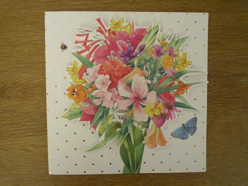 Bij bijen Marjolein Bastin boeket met bloemen, Ophalen of Verzenden, Voor 1920, Hond of Kat