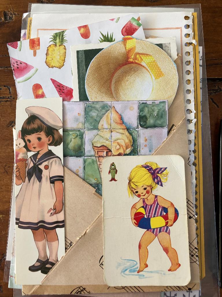Papierpakket knutselspullen zomer/strand, Hobby en Vrije tijd, Zee en Strand, Nieuw, Ophalen of Verzenden, Papier of Karton