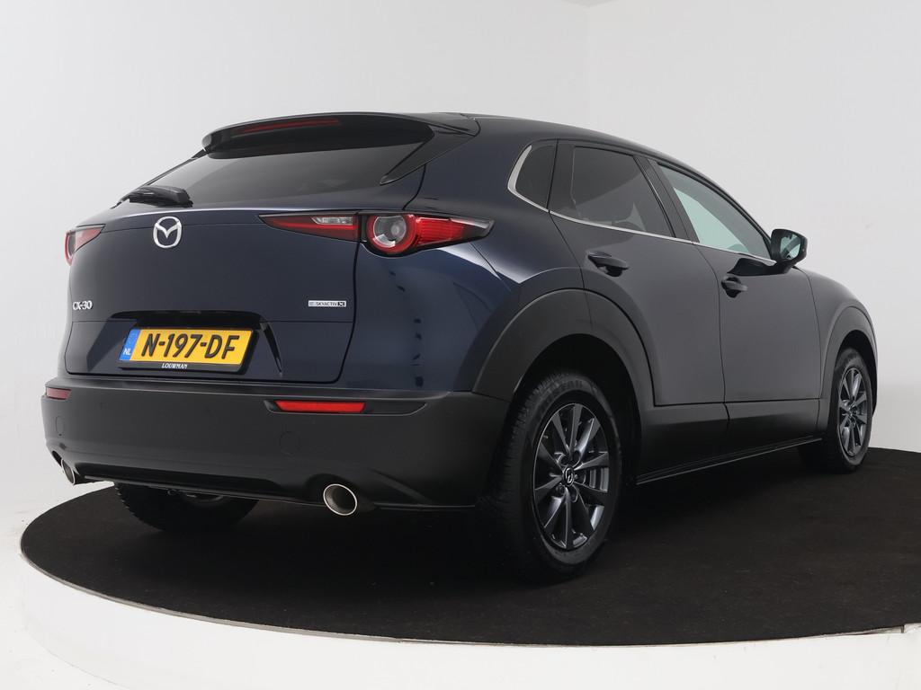 Mazda CX-30 2.0 e-SkyActiv-X M Hybrid Luxury | Trekhaak | 18, Auto's, Mazda, Gebruikt, Blauw, SUV of Terreinwagen, 1430 kg