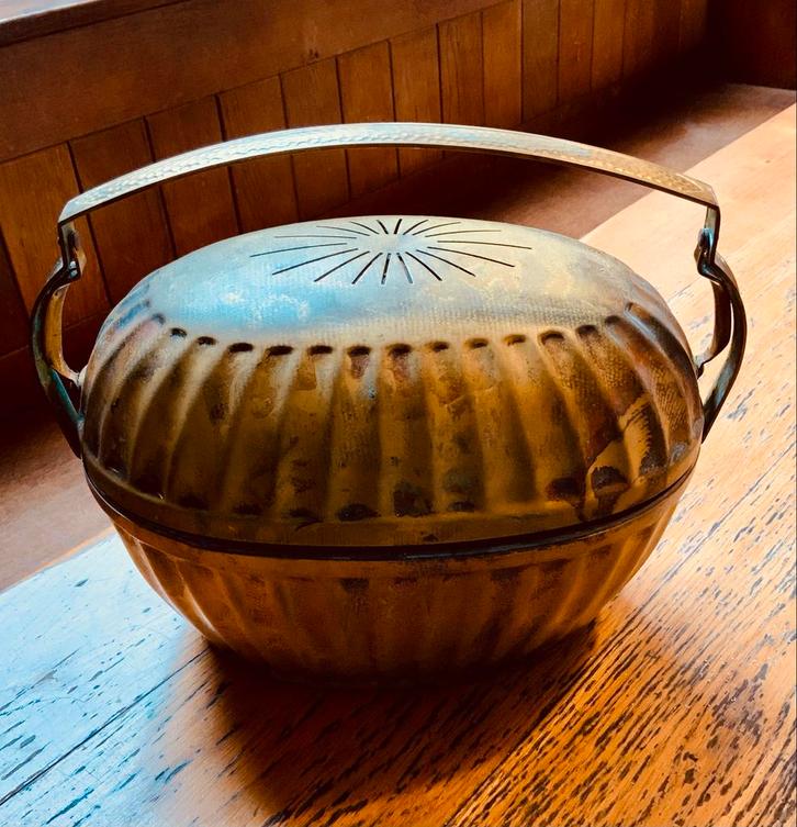 Vintage Metawa theemuts van tin met gratis theepot, Antiek en Kunst, Antiek | Tin, Ophalen of Verzenden