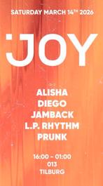 2 Tickets voor JOY Tilburg te koop 14 maart, Tickets en Kaartjes, Twee personen