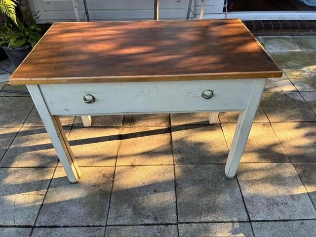 Vintage uitschuifbare wastafel (2 waskommen), Antiek en Kunst, Curiosa en Brocante, Ophalen